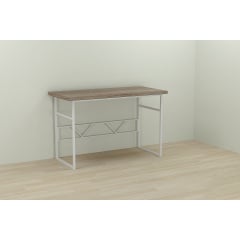 Компьютерный стол Ferrum-decor Раян 75x140x60 белый ДСП Дуб Сонома Труфель 32мм Обухов