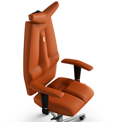 Кресло KULIK SYSTEM JET Экокожа с подголовником без строчки Оранжевый (3-901-BS-MC-0210) Никополь