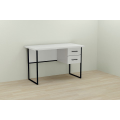 Комп'ютерний стіл Ferrum-decor Дакота 75x120x60 чорний ДСП Біле 32мм Броди