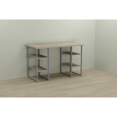 Комп'ютерний стіл Ferrum-decor Карен 75x140x70 сірий ДСП Дуб Сонома 32мм Мукачево