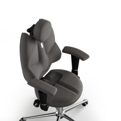 Кресло KULIK SYSTEM TRIO Ткань с подголовником без строчки Серебристый (14-901-BS-MC-0505) Приморск