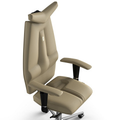 Кресло KULIK SYSTEM JET Экокожа с подголовником без строчки Песочный (3-901-BS-MC-0212) Смела