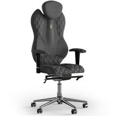 Кресло KULIK SYSTEM GRAND Ткань с подголовником со строчкой Серый (4-901-WS-MC-0506) Свесса