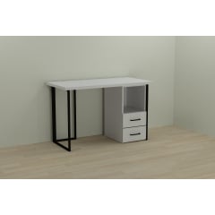 Комп'ютерний стіл Ferrum-decor Отто 76x140x60 чорний ДСП Біле 32мм Київ