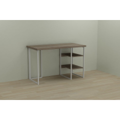 Компьютерный стол Ferrum-decor Кевин 75x120x70 белый ДСП Дуб Сонома Труфель 32мм Чернигов