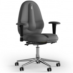 Крісло KULIK SYSTEM CLASSIC Екошкіра без підголівника без рядка Сірий (12-909-BS-MC-0206) Кропива