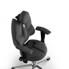 Кресло KULIK SYSTEM TRIO Ткань с подголовником без строчки Серый (14-901-BS-MC-0506) Хмельник