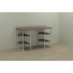 Комп'ютерний стіл Ferrum-decor Карен 75x120x70 білий ДСП Дуб Сонома Труфель 32мм Самбір