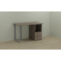 Комп'ютерний стіл Ferrum-decor Отто 75x120x60 сірий ДСП Дуб Сонома Труфель 16мм Львів