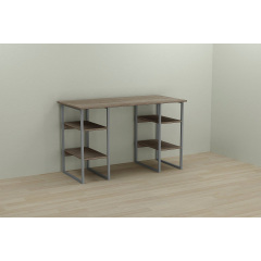 Компьютерный стол Ferrum-decor Карэн 75x140x70 серый ДСП Дуб Сонома Труфель 16мм Михайловка