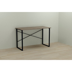 Компьютерный стол Ferrum-decor Дейв 75x120x70 черный ДСП Дуб Сонома Труфель 16мм Первомайск