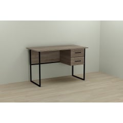 Компьютерный стол Ferrum-decor Дакота 75x140x60 черный ДСП Дуб Сонома Труфель 16мм Кропивницкий