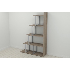Етажерка Ferrum-decor Стелла 1600x1020x300 Сірий метал ДСП Дуб Сонома Трюфель (STEL012) Обухів