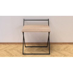 Стол трансформер Компакт 1 Ferrum-decor 750x790x720 Черный металл ДСП Дуб Сонома 16 мм (KOM104) Тернопіль