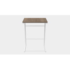 Столик приставной Терри Ferrum-decor 650x440x330 Белый металл ДСП Дуб Сонома Трюфель 16 мм (TERR012) Київ