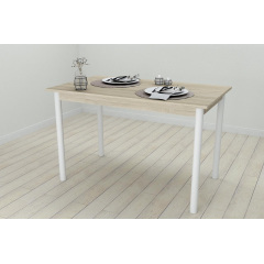 Стіл кухонний Ferrum-decor Беніта 75x120x80 Білий ДСП Сонома 16мм (BEN0039) Веселе