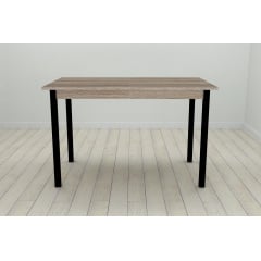 Стіл кухонний Ferrum-decor Маріо 75x120x70 Чорний ДСП Сонома Трюфель 16мм (MAR0012) Херсон