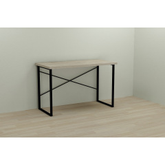 Компьютерный стол Ferrum-decor Дейв 75x140x60 черный ДСП Дуб Сонома 32мм Днепр