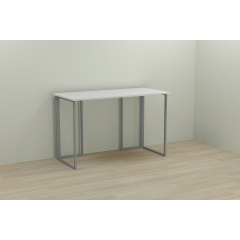 Компьютерный стол Ferrum-decor Ханна 75x100x60 серый ДСП Белое 16мм Бородянка