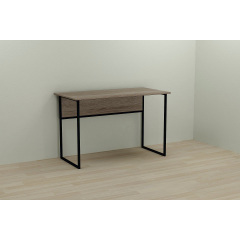 Компьютерный стол Ferrum-decor Коди 75x140x60 черный ДСП Дуб Сонома Труфель 16мм Михайловка