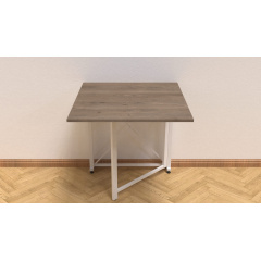 Стол-книжка трансформер Орион 1 Ferrum-decor 750x810x730 Белый металл ДСП Дуб Сонома Трюфель 16 мм (ORI112) Одеса