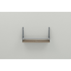 Полка настенная Ferrum-decor Изи 260x600x150 металл Серый ДСП Сонома Трюфель 16 мм (IZI0040) Запорожье