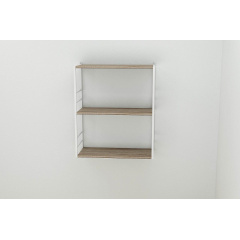 Книжная полка универсальная Ferrum-decor Стим 2 74x63x26 белый ДСП Дуб Сонома Трюфель 16мм (XK00047) Киев