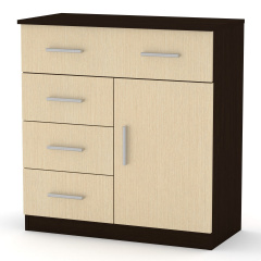 Комод Компанит 1-3-1 Венге комби (80х39х85 см) Ровно