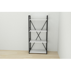 Етажерка Ferrum-decor Конект 120x60x28 см Чорний / Білий (XK00199) Первомайськ