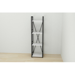 Етажерка Ferrum-decor Конект 120x34x28 см Чорний / Білий (XK00235) Черкаси