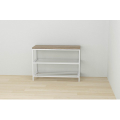 Банкетка универсальная Ferrum-decor Слайм 45x63x26 белый ДСП Дуб Сонома Трюфель 16мм (XK00011) Кропивницкий