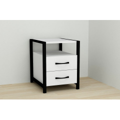 Тумба Ferrum-decor Вивьен 2/2 50x41x40 см Черный с белым (XK00109) Ровно