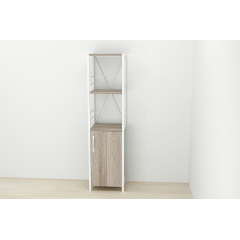 Етажерка 3/34 Ferrum-decor Серії Конект із тумбою 144x34x28 Білий ДСП Сонома Трюфель (FD1011) Павлоград
