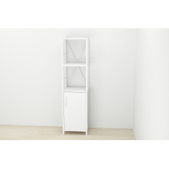 Етажерка 3/34 Ferrum-decor Серії Конект з тумбою 144x34x28 Білий ДСП (FD1007) Михайлівка