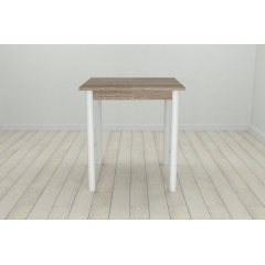 Стіл кухонний Ferrum-decor Агата 75x70x70 Білий ДСП Сонома Трюфель 16мм (AGA0033) Днепр
