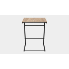 Столик приставной Терри Ferrum-decor 650x440x330 Черный металл ДСП Дуб Сонома 16 мм (TERR004) Березне