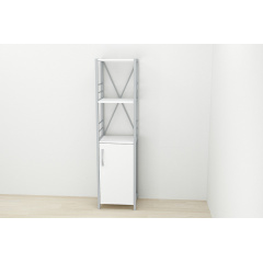Етажерка 3/34 Ferrum-decor Серії Конект із тумбою 144x34x28 Сірий ДСП Біле (FD1014) Нововолинськ