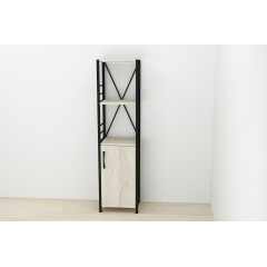 Етажерка 3/34 Ferrum-decor Серії Конект із тумбою 144x34x28 Чорний ДСП Сонома (FD1003) Енергодар