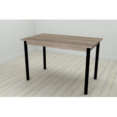 Стіл кухонний Ferrum-decor Беніта 75x120x80 Чорний ДСП Сонома Трюфель 16мм (BEN0019) Вознесенськ