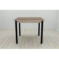 Стіл кухонний Ferrum-decor Агата 75x90x90 Чорний ДСП Сонома Трюфель 16мм (AGA0005) Обухов