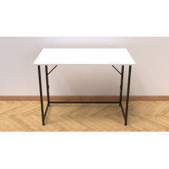 Стол раскладной Морис Ferrum-decor 750x1000x600 Черный металл ДСП Белый 16 мм (MORI001) Стрий