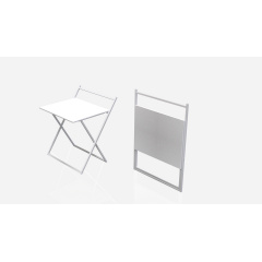 Стол трансформер Компакт 1 Ferrum-decor 750x790x720 Белый металл ДСП Белый 16 мм (KOM108) Нова Прага