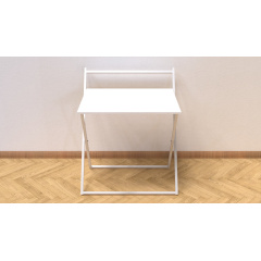Стол трансформер Компакт 1 Ferrum-decor 750x790x720 Белый металл ДСП Белый 16 мм (KOM108) Нова Прага