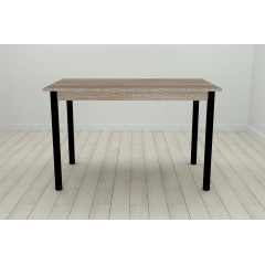 Стіл кухонний Ferrum-decor Беніта 75x120x60 Чорний ДСП Сонома Трюфель 16мм (BEN0005) Лубны