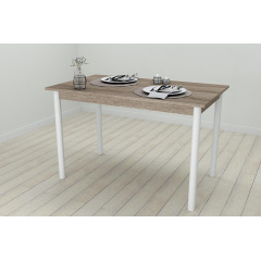 Стіл кухонний Ferrum-decor Беніта 75x120x60 Білий ДСП Сонома Трюфель 16мм (BEN0026) Полтава