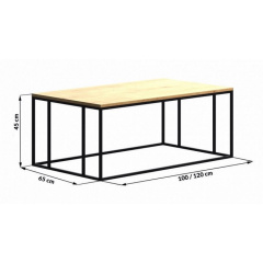 Кофейный журнальный столик в стиле LOFT (NS-472) Черноморск