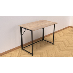 Стол раскладной Морис Ferrum-decor 750x1000x600 Черный металл ДСП Дуб Сонома 16 мм (MORI004) Тернопіль