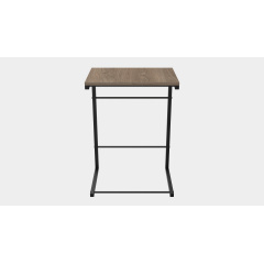 Столик приставной Терри Ferrum-decor 650x440x330 Черный металл ДСП Дуб Сонома Трюфель 16 мм (TERR005) Кам'янець-Подільський