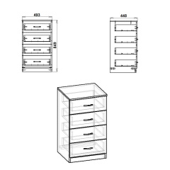 Комод Компанит 4А Ольха (49х45х85 см) Ахтырка
