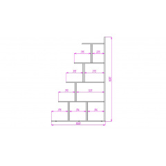 Етажерка Ferrum-decor Стелла 1600x1020x300 Білий метал ДСП Білий (STEL015) Хмельницький